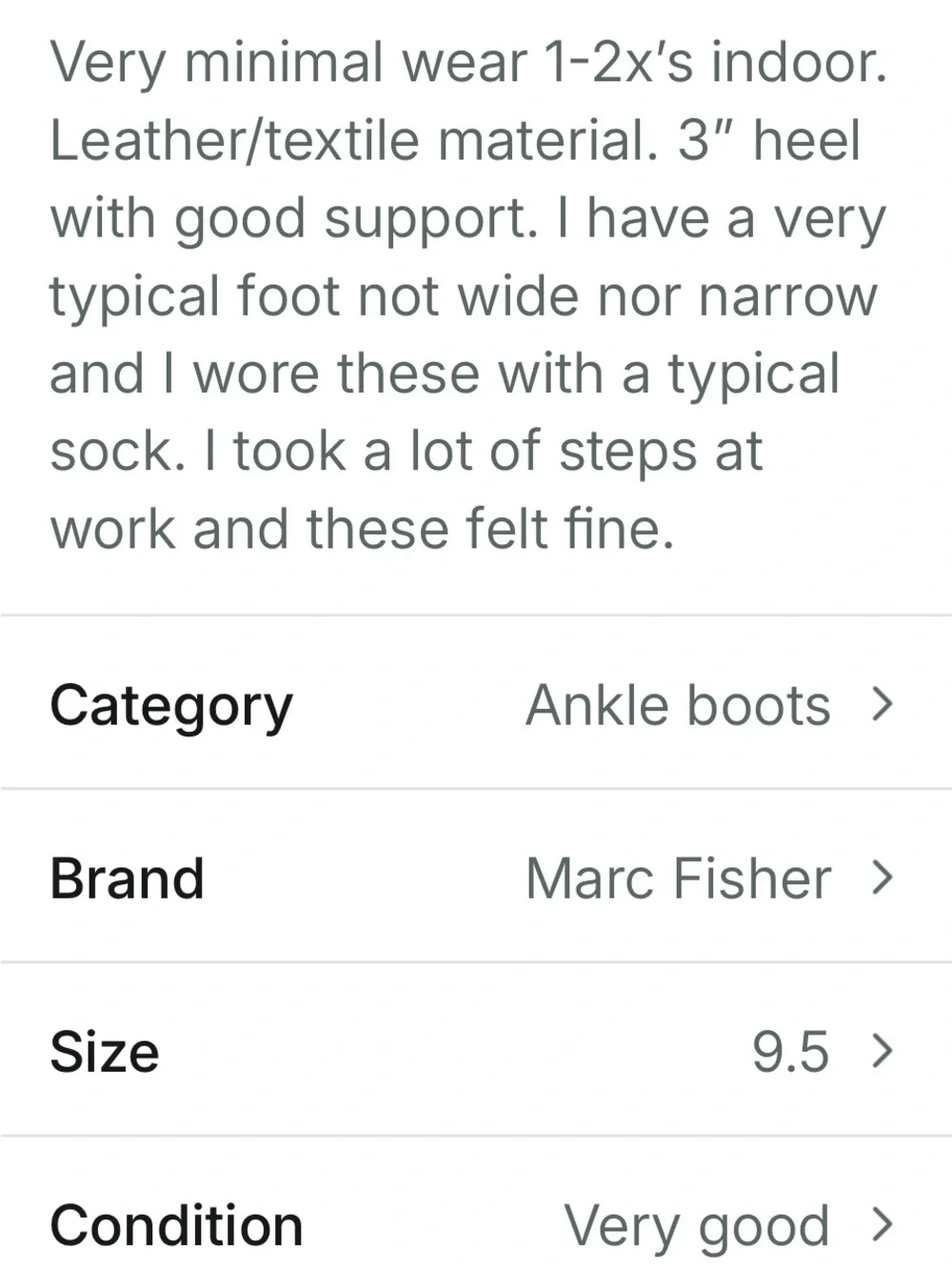 Marc Fisher suede chelsea